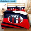 3PCS Football Bologna Bedding Set,Including 1pc Duvet Cover And 2pcs Pillowcases Perfect for Bedroom, Dormitory, Fan Christmas gift