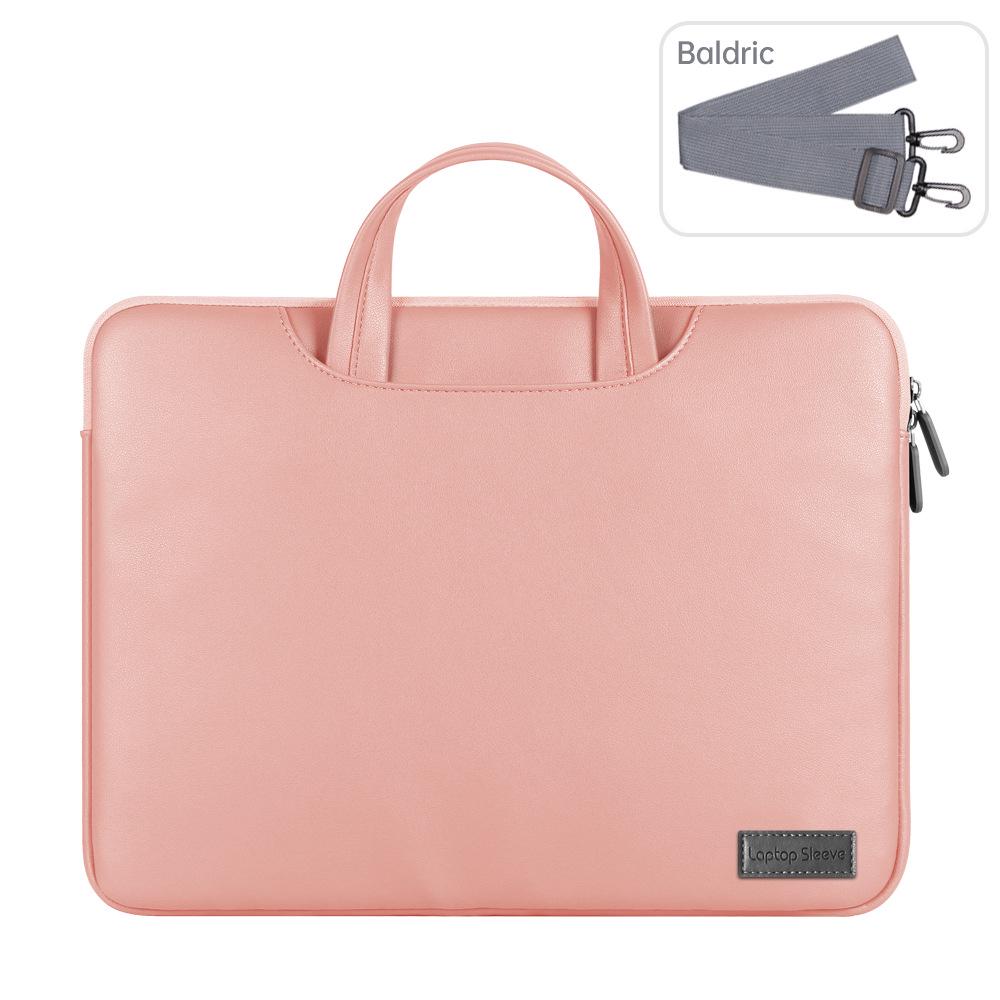 MacBook Laptop Bag - 15-Inch PU Business Tote, Waterproof Crossbody, Fits 13/14.2 Inch