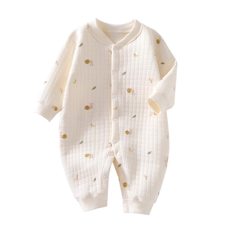 Quilted Baby Jumpsuit: Warm Winter Romper & Thicken Air Cotton Pajamas