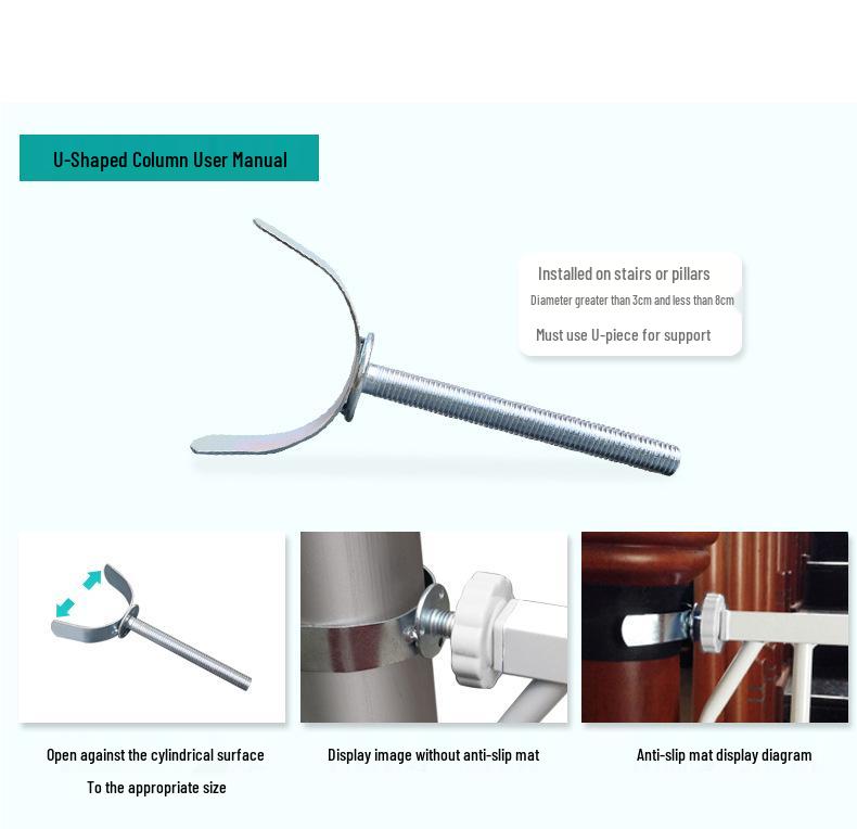 Child & Pet Safety Gate: No-Drill Stair & Door Guard Fence