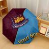 West Ham United FC Automatic 3‑Fold Umbrella 8‑Rib Windproof Folding Umbrella Sun Rain Protection For Outdoor Travel Daily Use