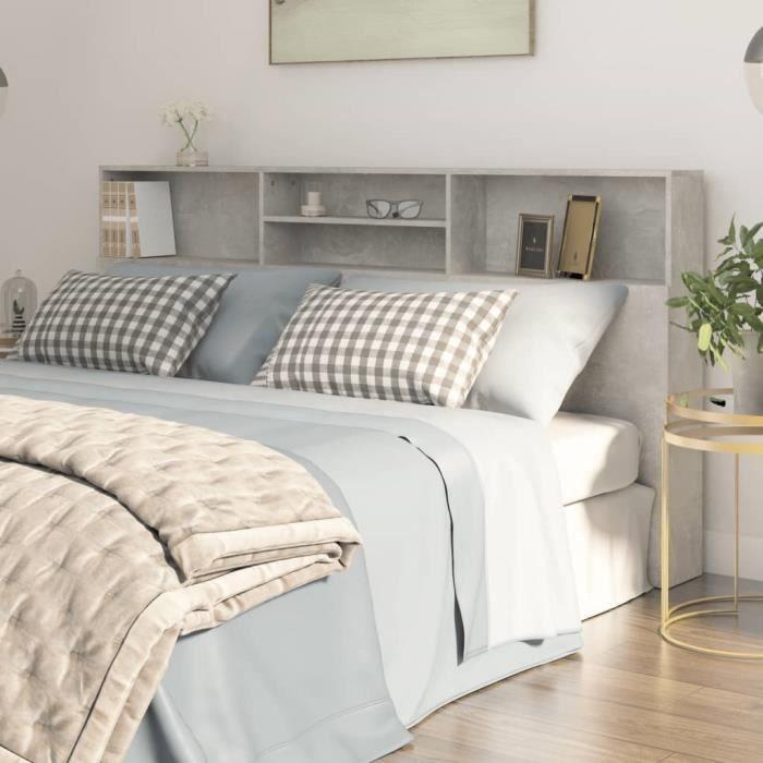 VidaXL Bedside Cabinet Concrete Grey 200x19x103,5 Cm 811893