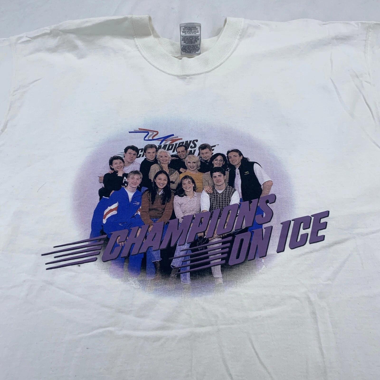 

vintage 90s ICE SKATING CHAMPIONS ON ICE T-Shirt XL olympics S