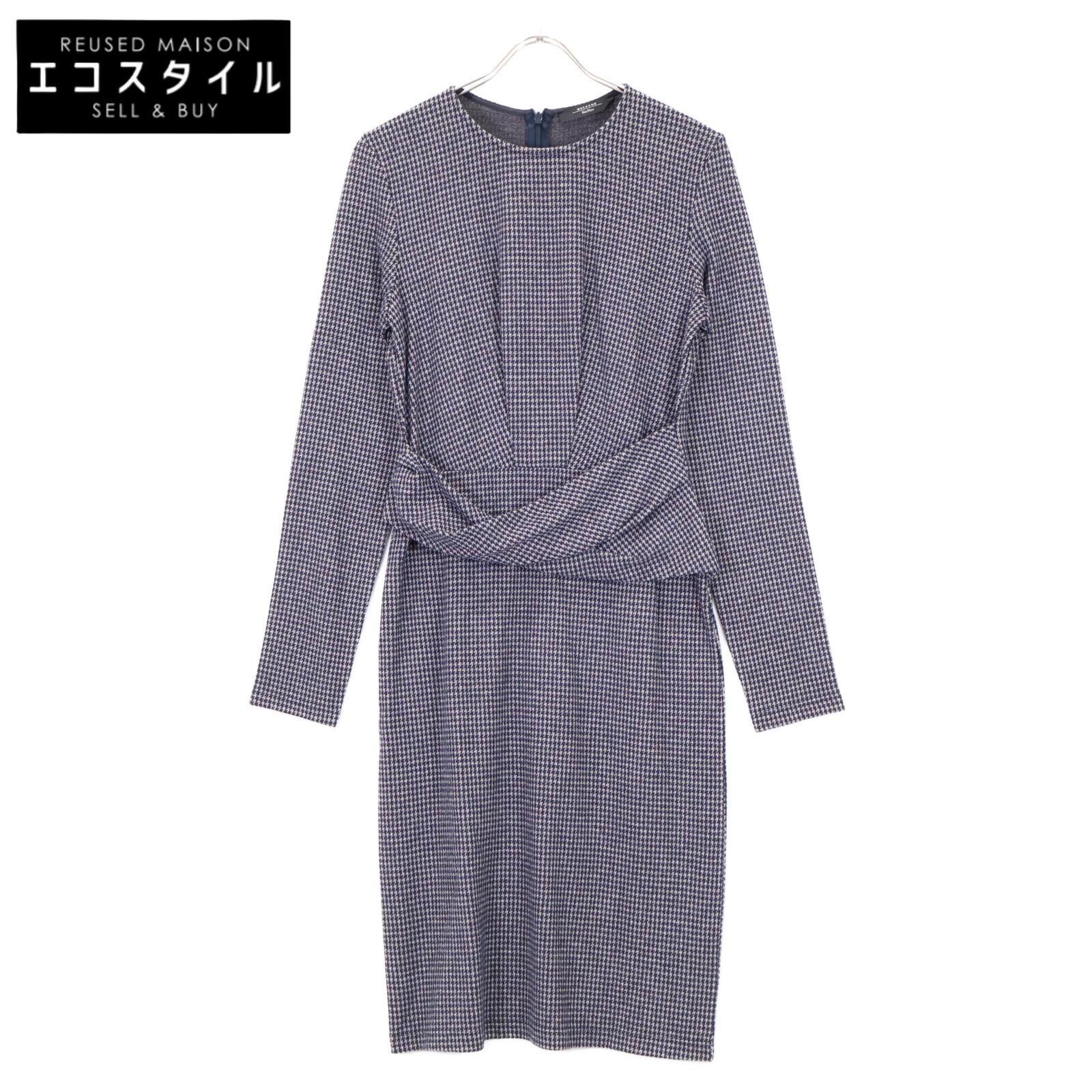 

Max MaraWEEKEND Grey 56260103 Houndstooth wool musette knit dress dress M BrownUsed