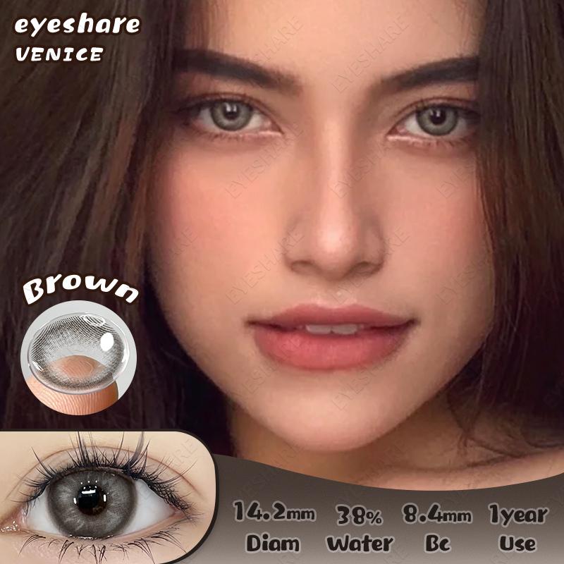 EYESHARE Colored Contact Lenses of the Year Natural Brown Eye Makeup Color Lenses Blue Fashion Contact Lenses Gray Beauty Lenses 1 Pair