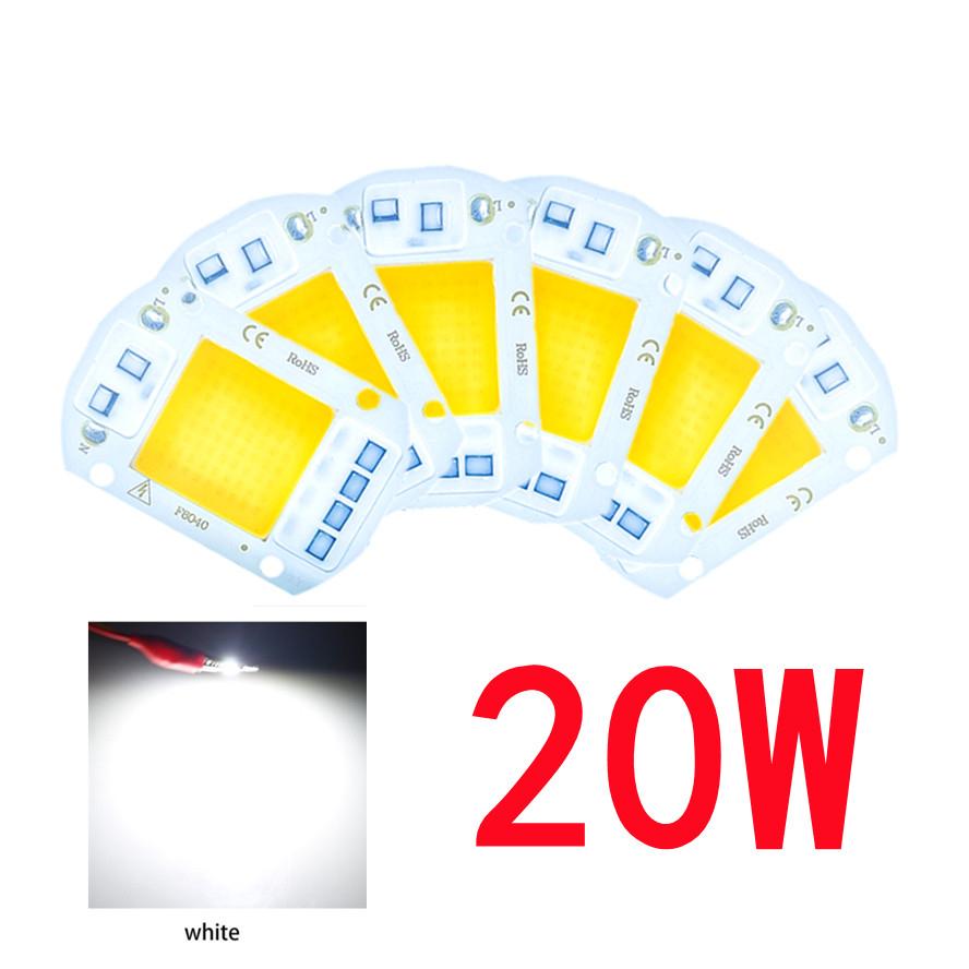 LED COB lamp Bead 20W 30W 50W AC 220V 240V IP65 Smart IC No Need Driver DIY Flood light Led Bulb Spotlight Outdoor Chip