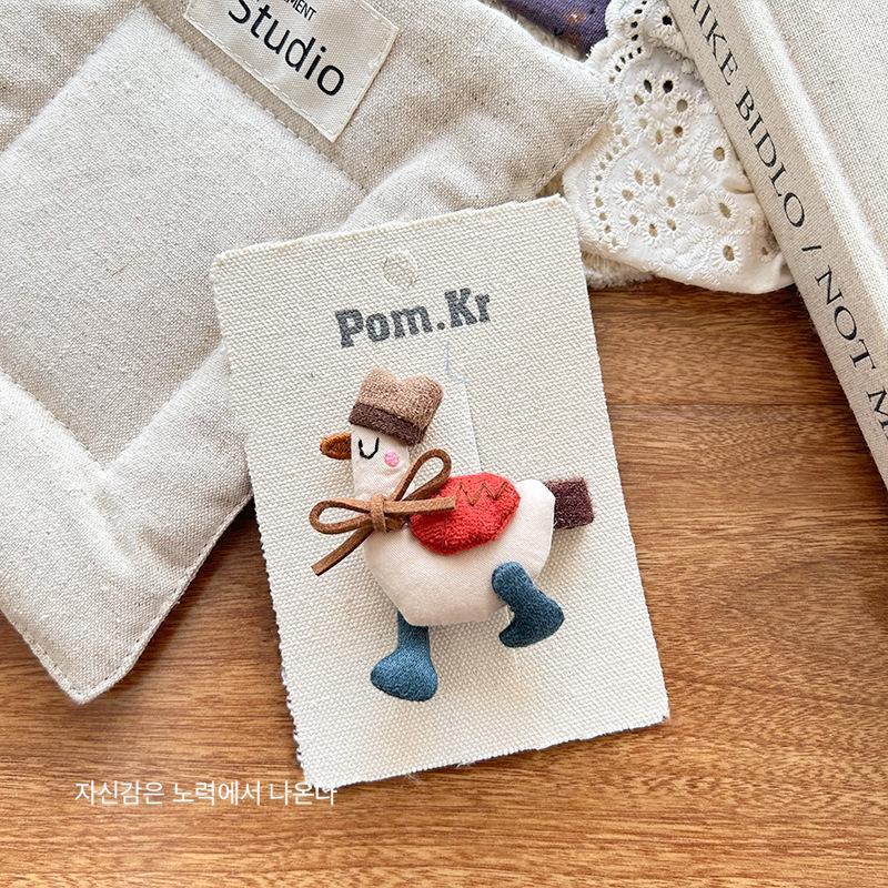 

Заколки и резинки для волос ручной работы из ткани в корейском стиле с мультяшными животными - Высокая эластичность для детей