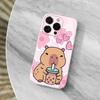 Cute Cartoon Capybara Case For iPhone X,14,16,Mini,XS,SE,12,15,Pro,17,Plus,11,Max,13,XR,Transparent Soft Cover