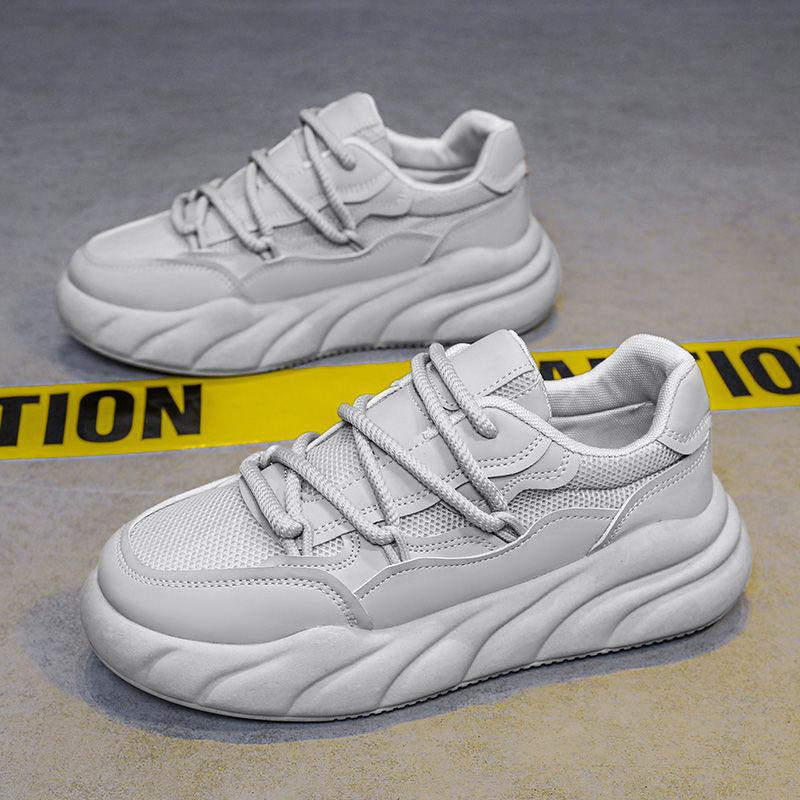 Men's Shoes Autumn New Versatile Casual Board Shoes Sports Platform Bread Shoes Heightening Dad Shoes Trendy Little White Tide Shoes