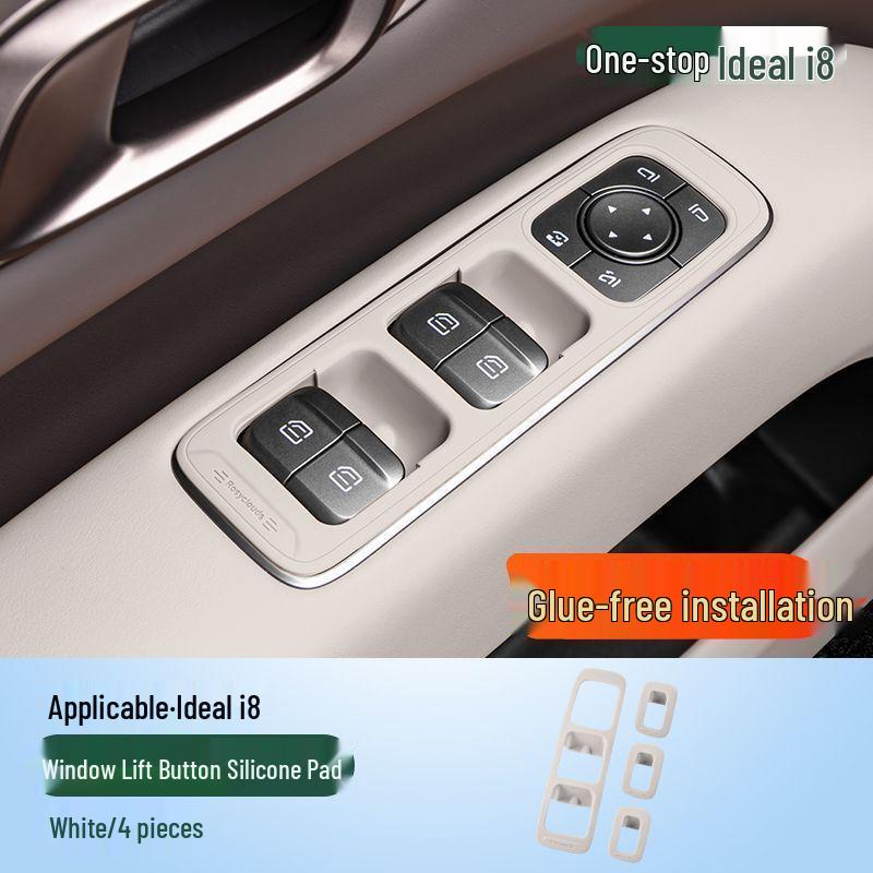 Ideal i6/i8 Car Door Window Button Pad Silicone Protective Sticker