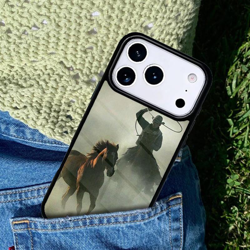 Rodeo Cowboy Lasso Phone Case For iPhone 17 AIR 16 Pro Max 15 14 Pro 11 12 13 Shockproof Silicone Cover