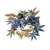 Candle Ring Wreath Stand Tabletop Decoration for Reception Festival Proposal Blue