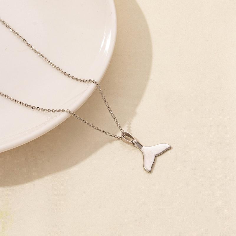 O Chain Around Neck Necklace Waterproof Stainless Steel Conch Shell Starfish Pendant Necklaces For Women Men Accessories Jewelry