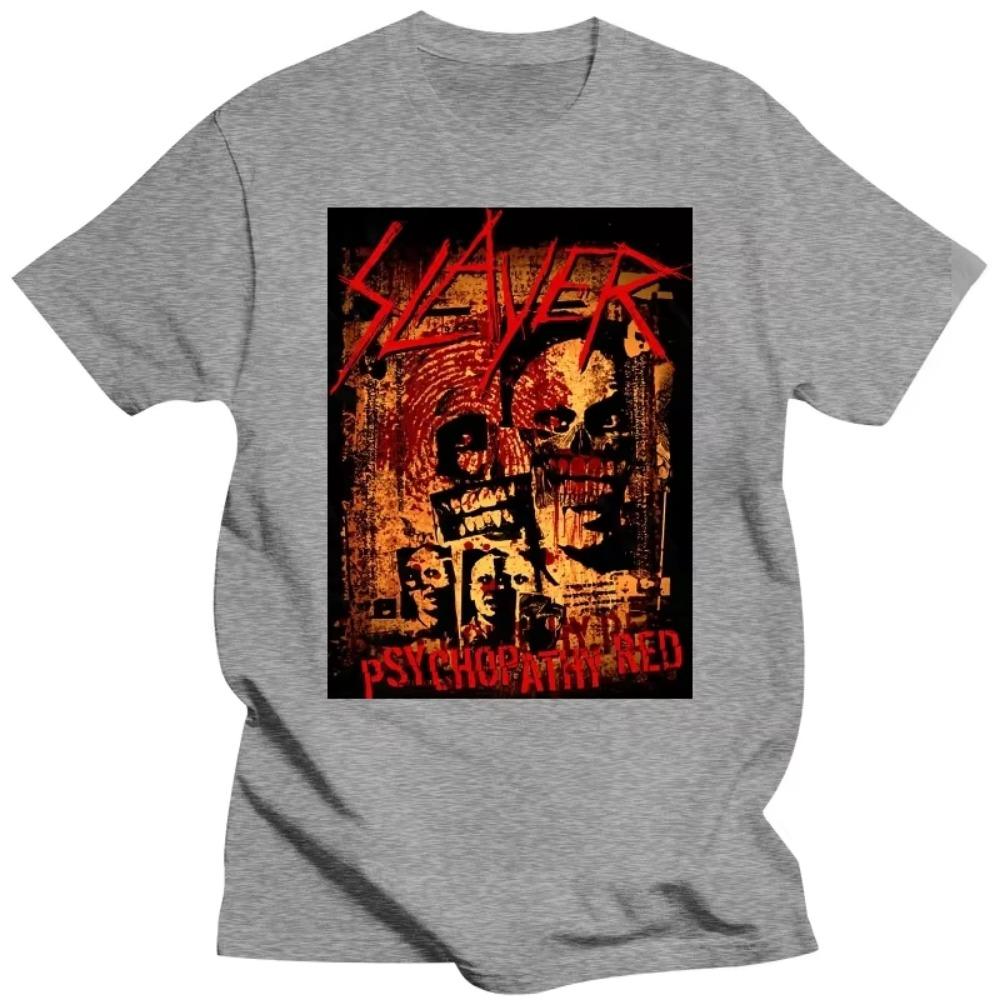 Vintage Slayer Show No Mercy T Shirt Mens Fashion Short Sleeve Tshirt Harajuku Streetwear Hip Hop Cotton T-Shirt Tee Tops