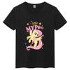 New Summer Children's T-shirt, Printed with a Cartoon Pony Pattern, Designed for Parent-child Wear
