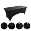 Elastic Table Set Hotel Banquet Decoration Rectangular Stretchable Solid Color Polyester Table Cloth Wedding Outdoor Table Cover