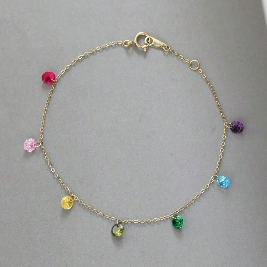 Fashion Bracelet Women's Color Round Diamond Zircon Bracelet Multifunctional Jewelry Gift