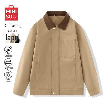 MINISO Men's Colorblock Twill Workwear Jacket