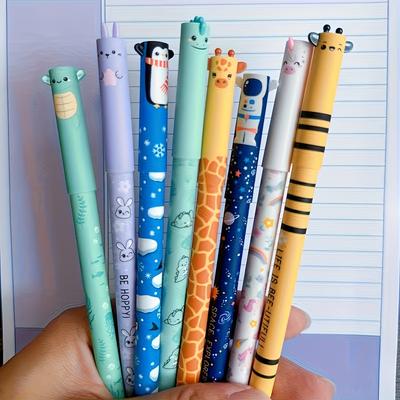8 Animal Shaped Erasable Gel Pen Sets