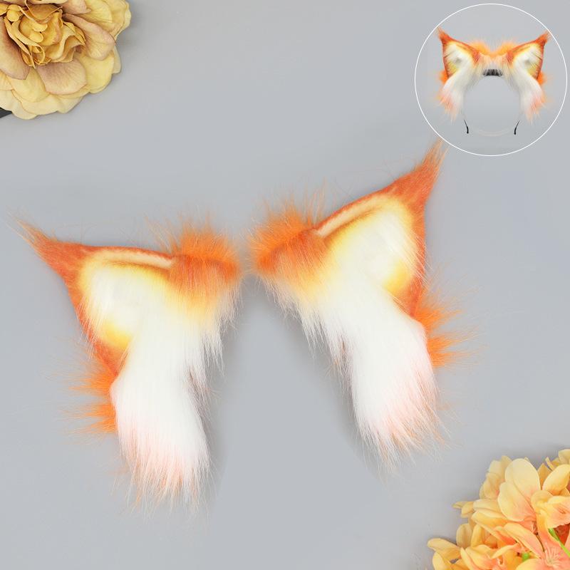 Rechargeable simulated animal ear headgear props Removable headband Movable cat ear hair accessories Electric cat ear headband