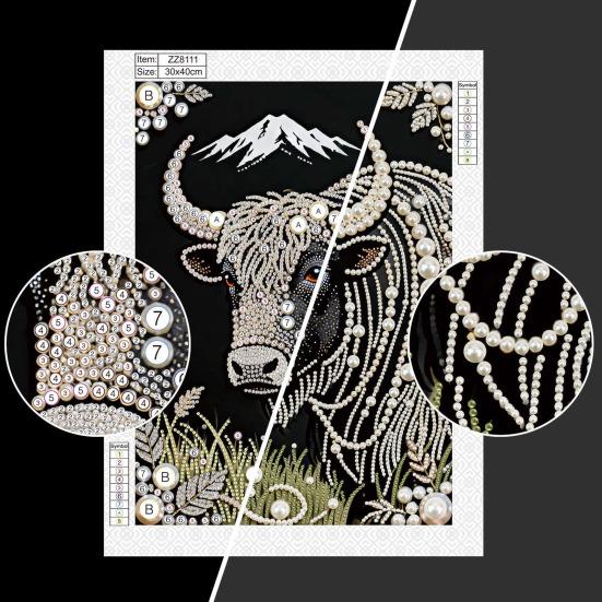 Faux Pearl Painting Kit 3D Pearl Painting Art Craft Animal Designs DIY Mosaic