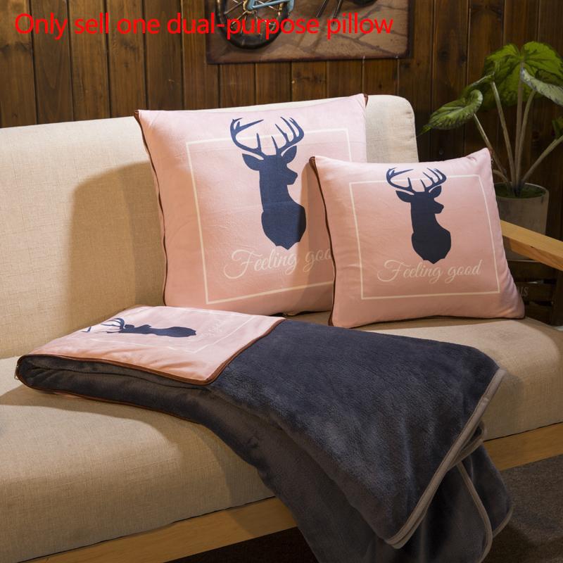 Coral Velvet Throw Pillow Dual-purpose Throw Pillow Variable Quilt Home Sofa Pillow Car Warm Artifact