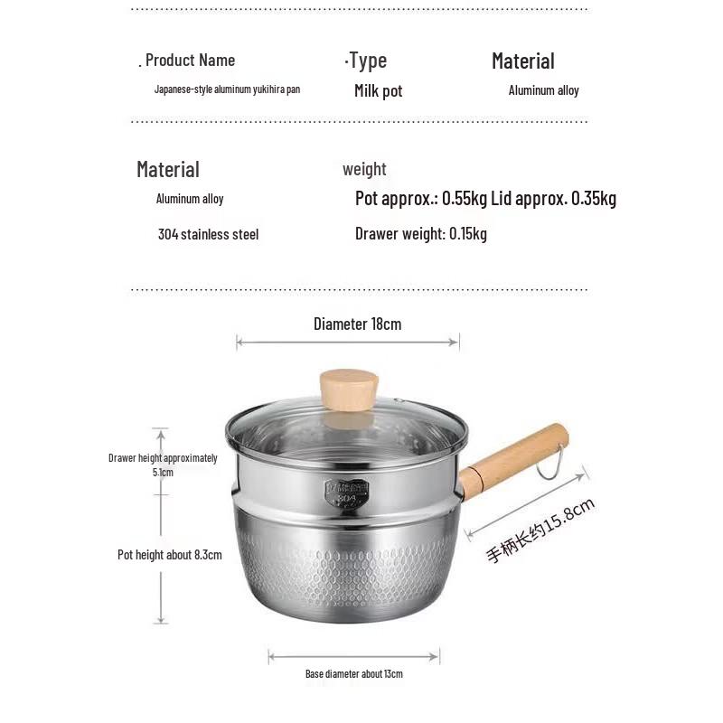 COOKER KING Yukihira Milk Pot with Steamer