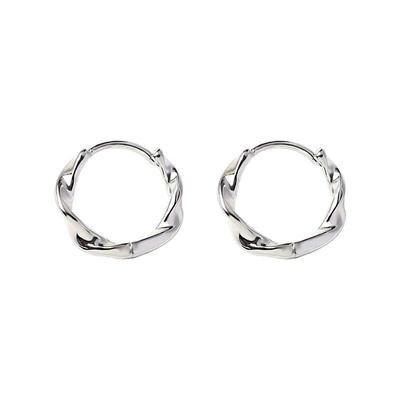 Creolen aus 925er Sterlingsilber, Twist-Design, für Frauen und Mädchen, kleine goldene Ohrringe, eleganter Schmuck, Party-Geschenke, S-E1350