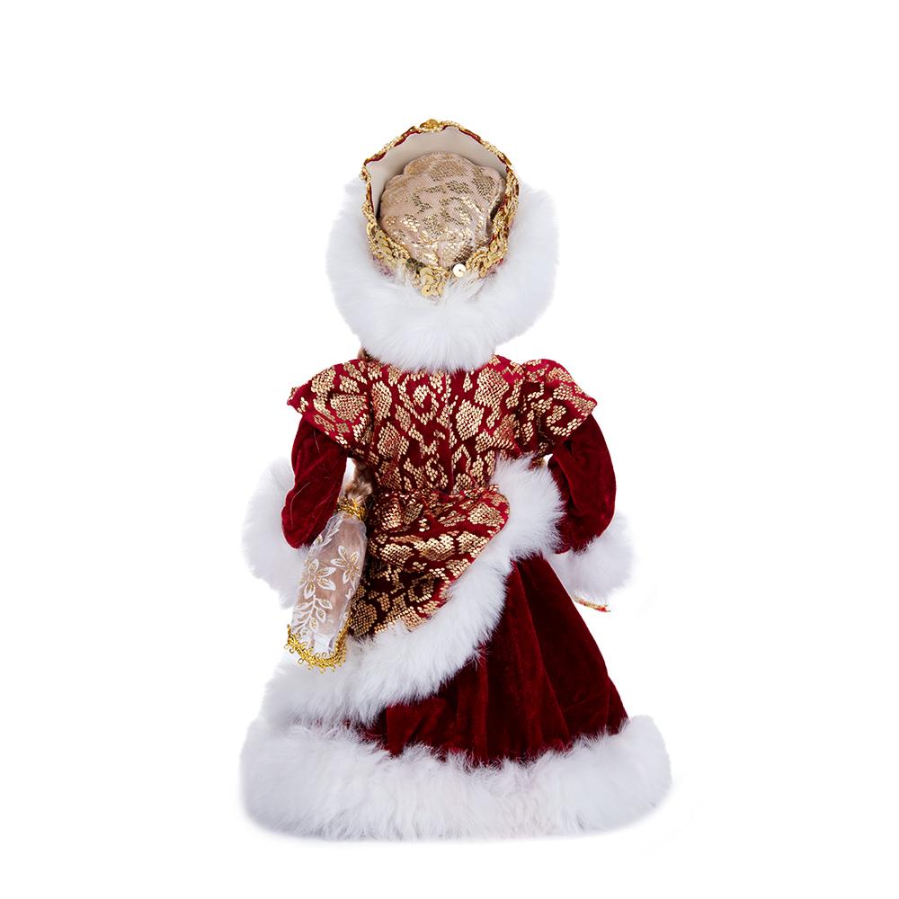 30cm Rote & Goldene Snegurochka Weihnachtsfigur