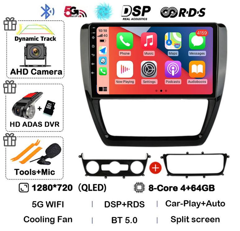 Android 14 Carplay Auto 4G+WIFI Car Radio For Volkswagen VW Sagitar Jetta Bora 2011-2018 Multimidia Video Player GPS Head Unit