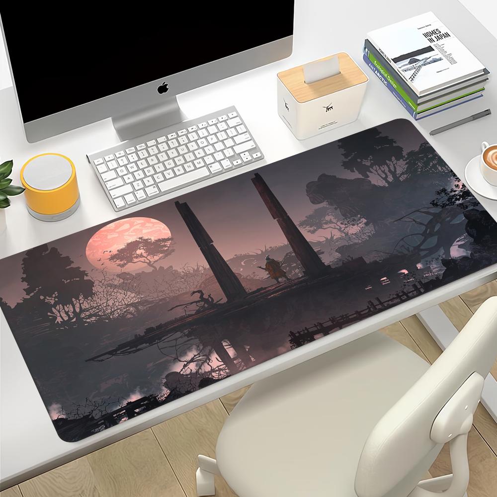 Shadows Die Twice Computermousepad Sekiro Gaming-Mauspad Groß 900x400 Mauspads Gamer XXL Teppich PC-Schreibtischmatte Tastaturteppich