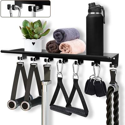 Metal Shelf Compatible Floating Shelf Organizer For Home Gym Storage T-Lock Adapters Bracket Hanger Gym Rack Wall Mounted