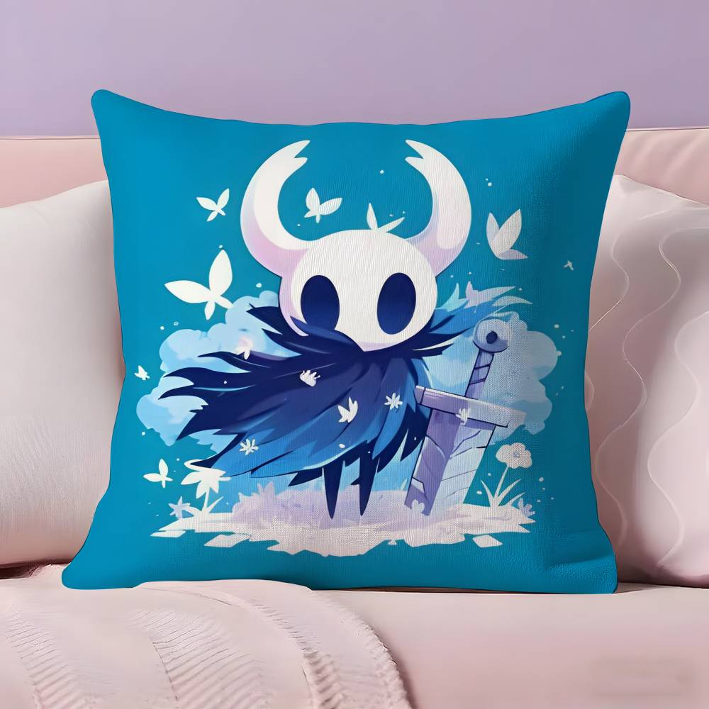 

Games H-Hollow KnightS Pillow Case Pillowcase Ultra Soft Skin Friendly Fabric Cloud Like Comfort & Concealed Zipper 12x12Inch