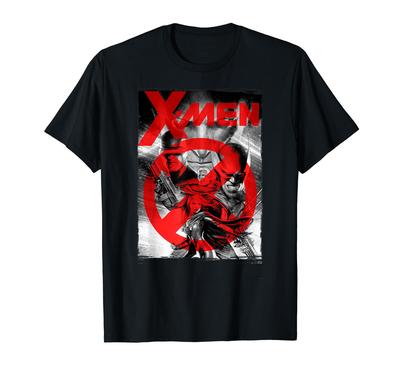 Marvel X-Men Wolverine Cyclops Cable Rotes Logo T-Shirt