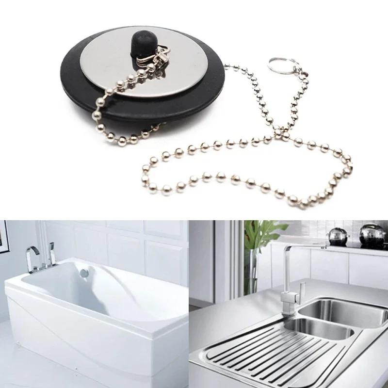 Kitchen Sink Drain Plug Rubber Sink Strainer Stopper Bathroom Tube Sink Drain Stainless Steel 1 PC DropShipping
