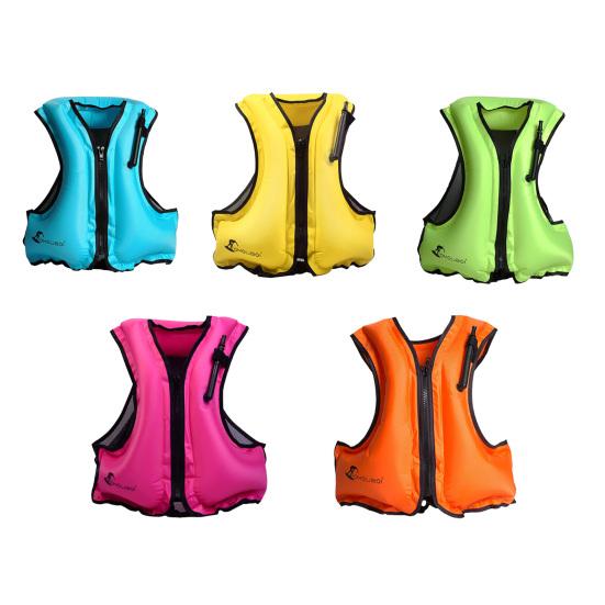 Gilet di salvataggio gonfiabile estivo taglia unica per adulti, costume da bagno per sport acquatici