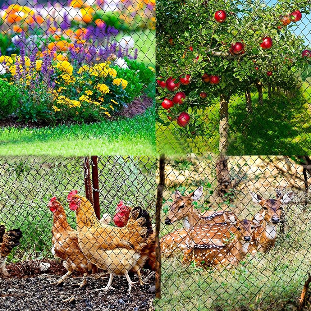 25x50 FT Heavy-Duty Nylon Bird Netting UV Resistant Hawk Protective Net For Chicken Coop Fruit Tree Against Birds Deer Squirrels