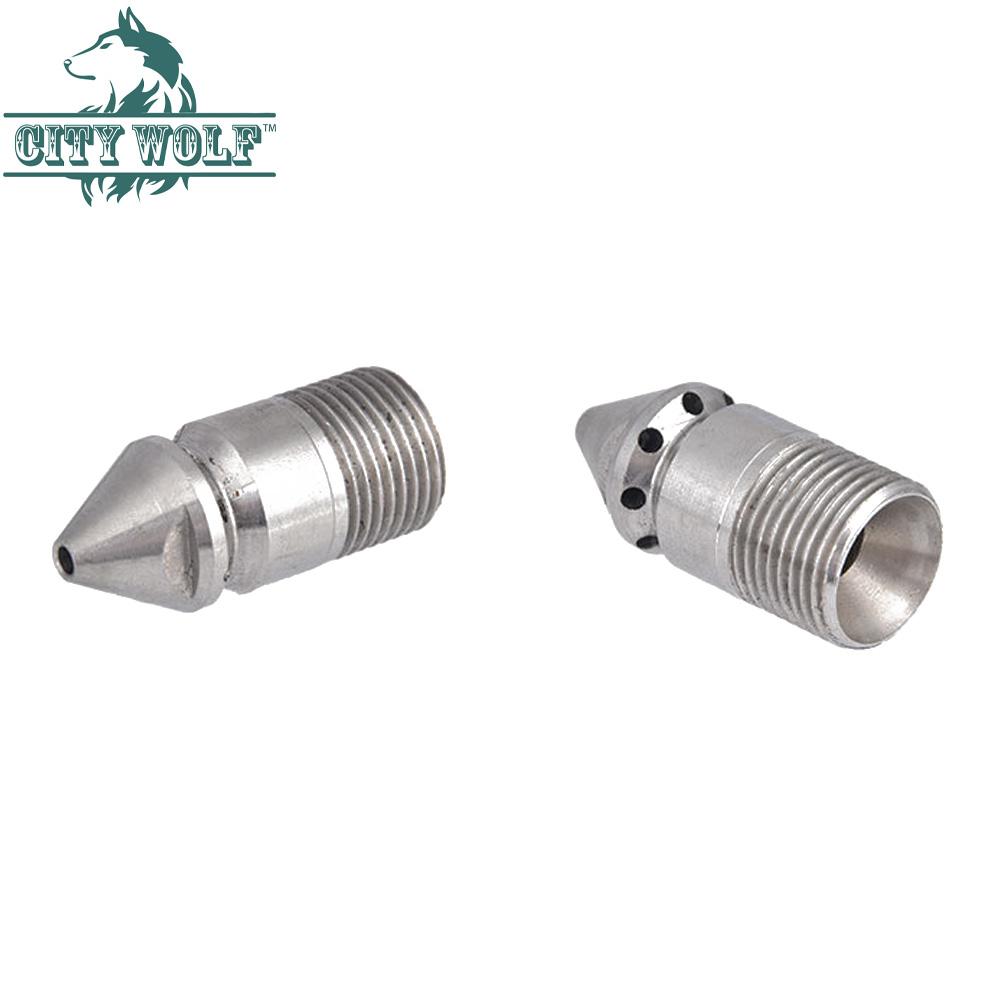 High Pressure Washer Pipe Cleaning Sparyer Nozzle Stainless Steel Washing Machine Nozzle Garden Accessories City Wolf