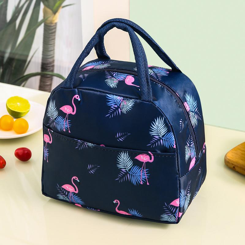 food bag Thermal Cooler Microwave Safe Lunch Box Insulated Zipper student Lunch Bag Cooler office school fashion Lunch Box Bag outdoor тёмно-синий 649₽