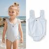 Nordic Style Girls' Sun Protection Quick-Dry Swimsuit: Cute One-Piece or Baby Two-Piece Bikini