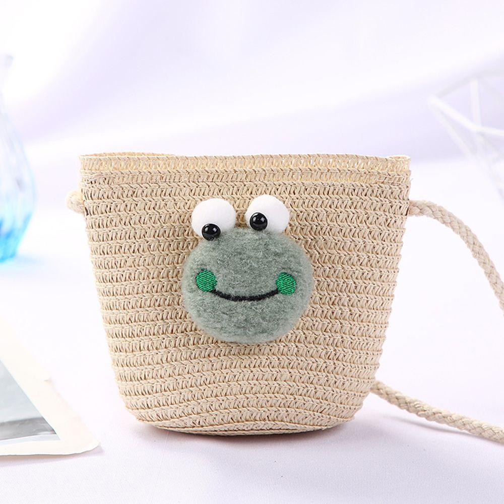 

Mini Fashion Handmade Girls Summer Children Weaving Bag Shoulder Bag Handbags Straw Beach Bag