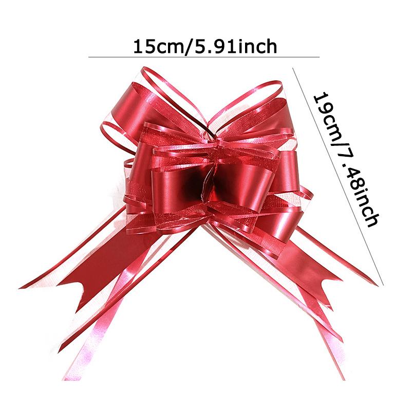 WTEMPO Pull Bow Packaging Bows Multicolor Ribbon Bow for Gift Wrapping Christmas Wedding Baskets Valentine's Day Decoration