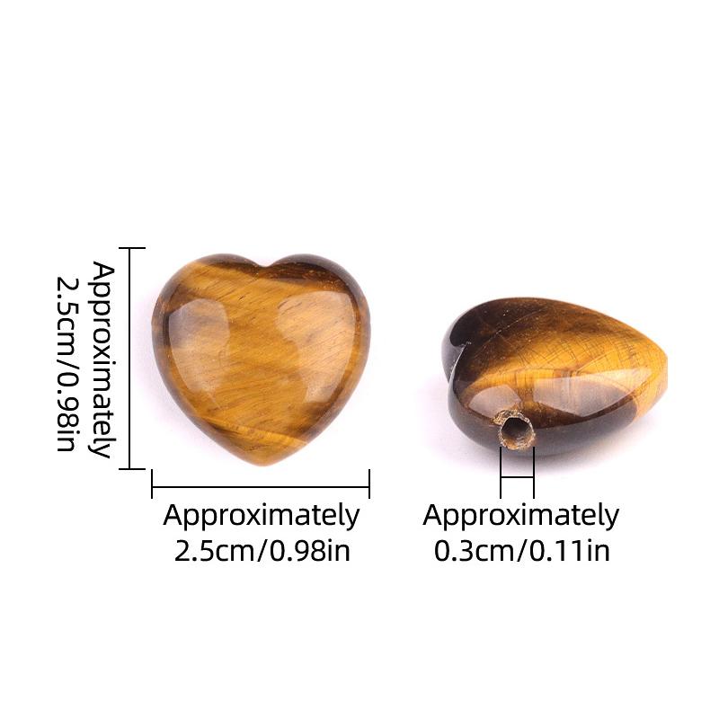 1 Stück Heilkristall Naturstein Heimdeko Herzform Amethyst Tigerauge Anhänger Zubehör