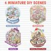3D Landscaping Stickers Cartoon Forest Village 3D Effect Stickers Pocket Chalet Scene Book Stacking Stickers Birthday Gift