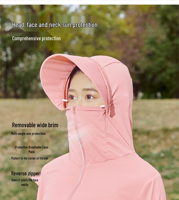 UPF50+ Ice Silk Quick-Dry Sun Protection Jacket - Breathable, Trendy, Thin Outdoor Summer Coat for Couples