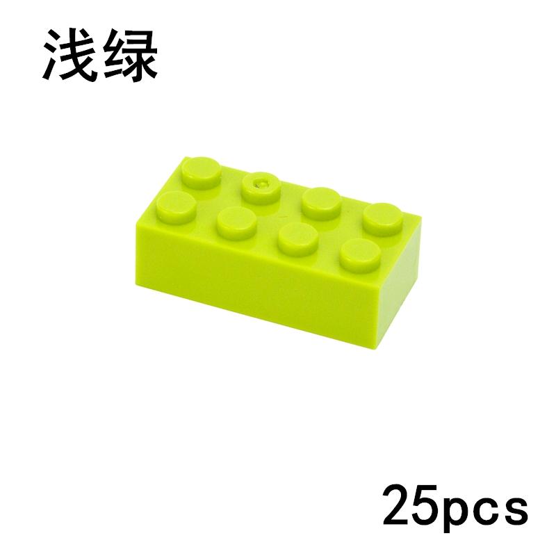 25pcs DIY 2x4 Dots Thick Figures Block Bricks Learning Educational Classic Assemblage Brick Playset Fits For Leduo 3001 Toys Playsetss For Children