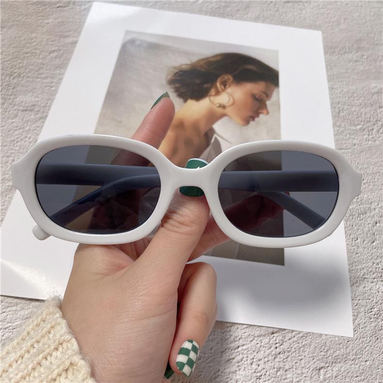 

New Vintage Oval Sunglasses Woman Fashion Retro Sun Glasses Female Candy Colors Mirror Eyewear Brand Designer Oculos De Sol As shown in the figu