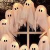 Halloween Ghost Wreath Lights Up Lit Front Door Decoration Pendant Hot Selling Spooky Halloween Decor