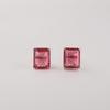 Gema de Turmalina Rosa Plata de Ley 925 Joyería Hecha a Mano Pendientes de Presión 0.4" Para Mujer EE-179-10