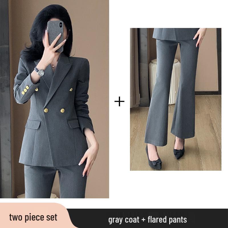 2024 Women's Professional Autumn Suit Set: Formal Blazer and Trousers